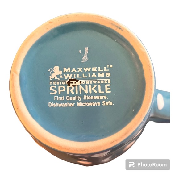Maxwell And Williams Sprinkle Coffee Mug Blue & White Polka Dot 10 Ounce - Picture 4 of 4